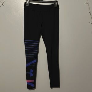 NWOT girls under armour black leggings size youth large